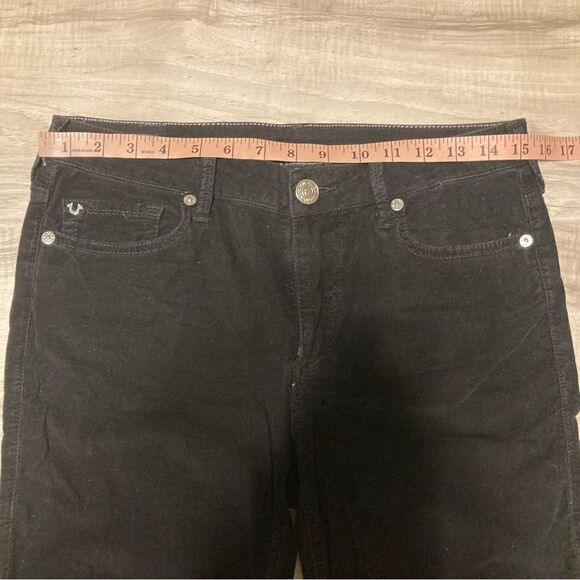 True Religion Halle Midrise Super Skinny Black Corduroy EUC - Picture 6 of 12